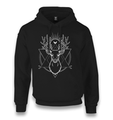Deer Moon in a Triangle Unisex Black Hoodie - Premium  from W.E.N.S. WIND - Just 11990! Shop now at W.E.N.S. WIND