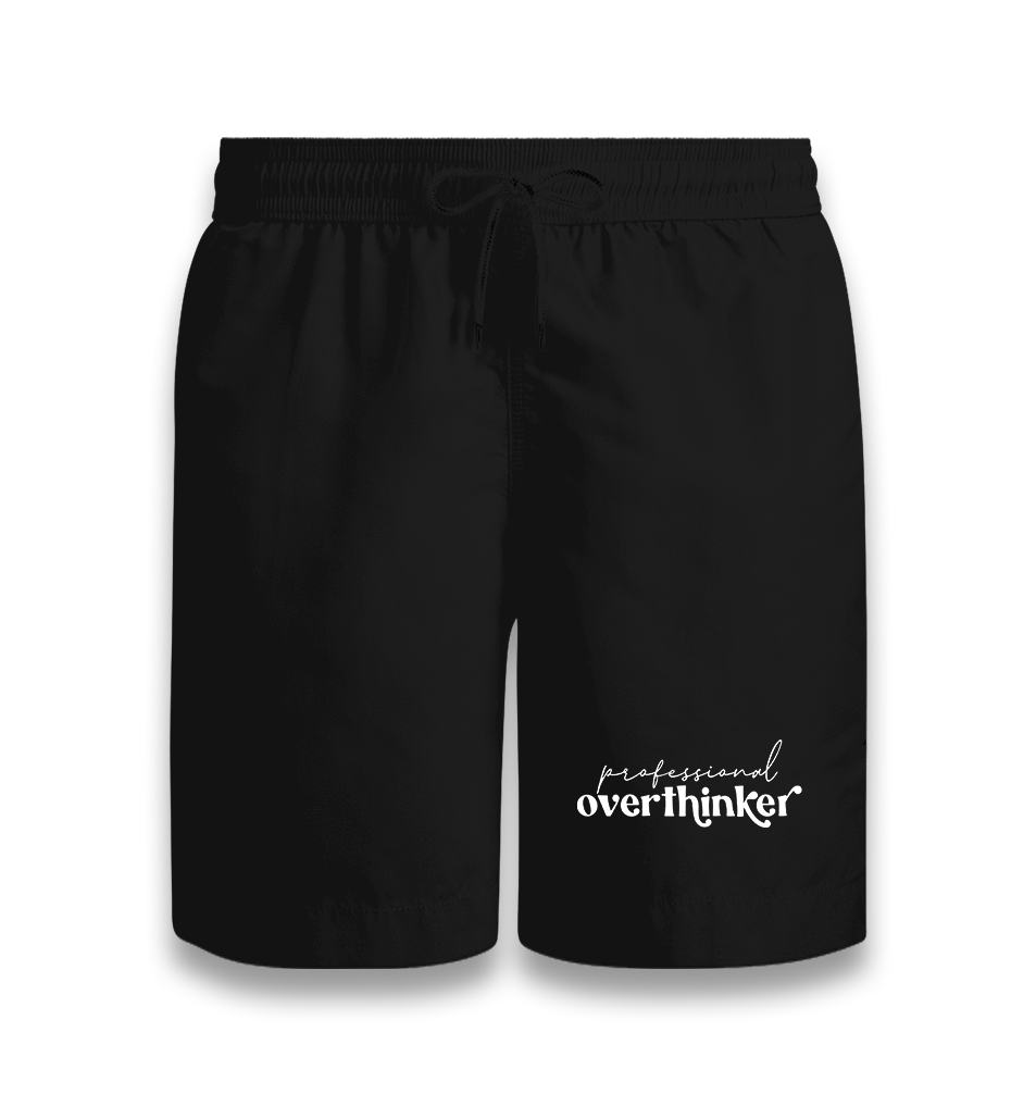 Professional Overthinker Black Shorts - Premium  from W.E.N.S. WIND - Just 7990! Shop now at W.E.N.S. WIND
