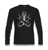 Rock Sign Hands and the Guitar Unisex Black Longsleeve - Premium  from W.E.N.S. WIND - Just 7990! Shop now at W.E.N.S. WIND