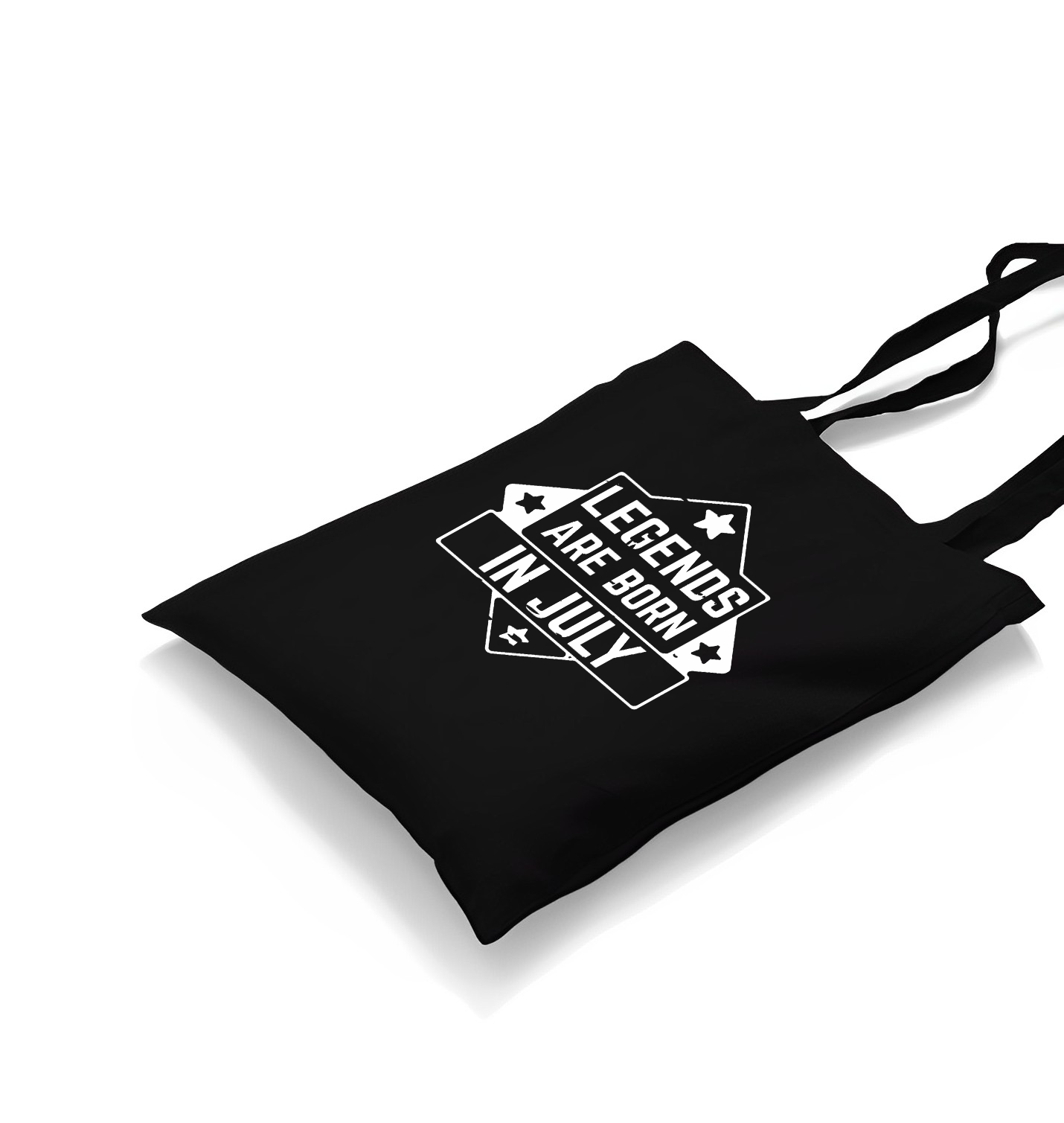 Legends are Born in July - Stars Black Canvas Totebag - Premium  from W.E.N.S. WIND - Just 4990! Shop now at W.E.N.S. WIND