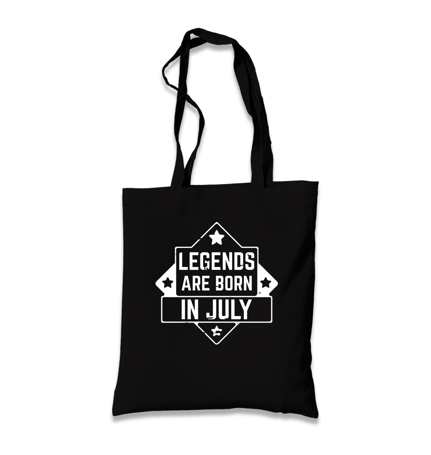 Legends are Born in July - Stars Black Canvas Totebag - Premium  from W.E.N.S. WIND - Just 4990! Shop now at W.E.N.S. WIND