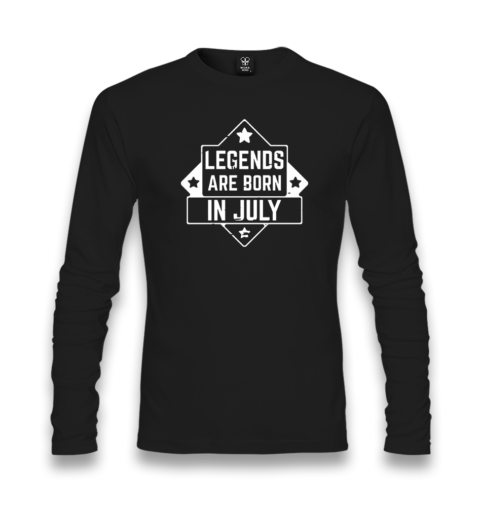 Legends are Born in July-Stars Unisex Black Longsleeve - Premium  from W.E.N.S. WIND - Just 7990! Shop now at W.E.N.S. WIND