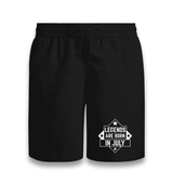 Legends are Born in July-Stars Black Shorts - Premium  from W.E.N.S. WIND - Just 7990! Shop now at W.E.N.S. WIND