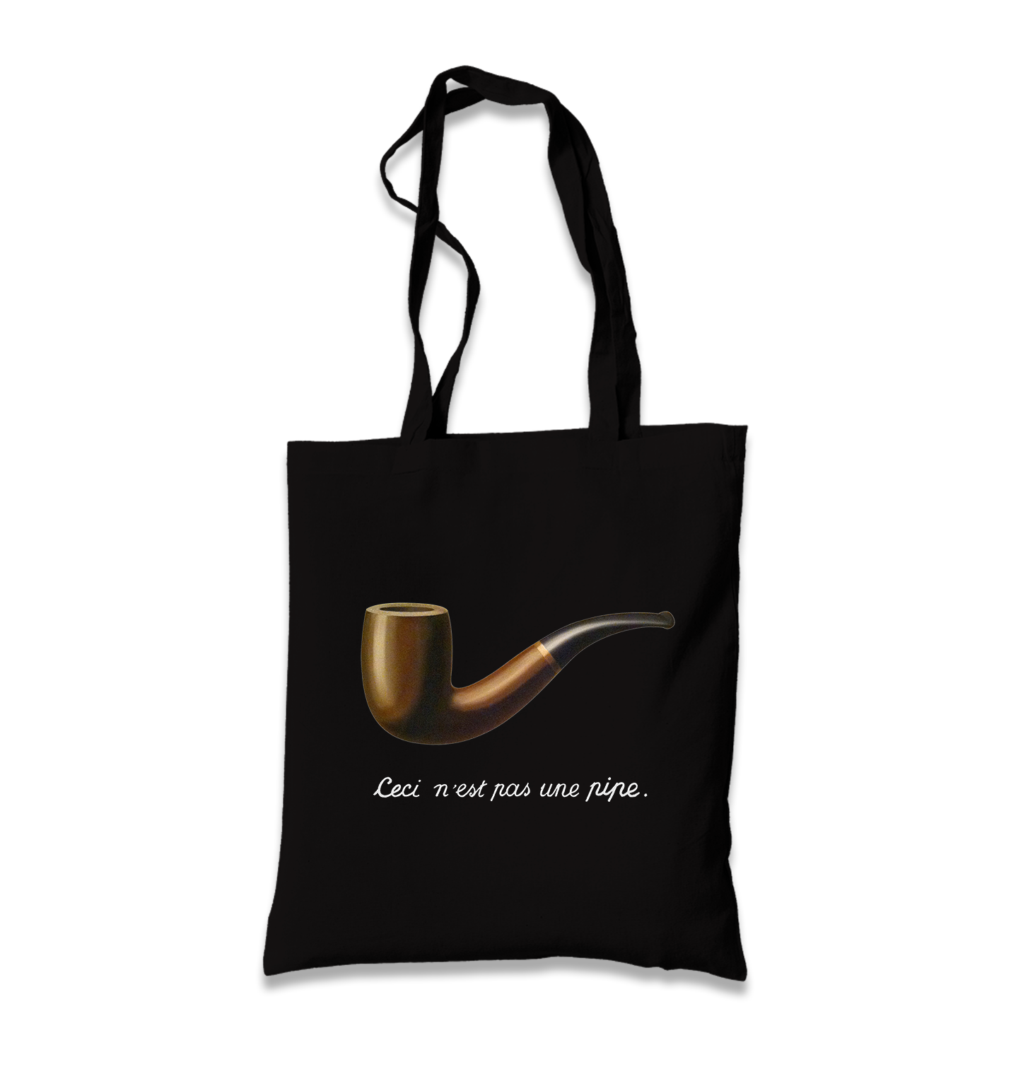 C'est ne pas Une Pipe Black Canvas Totebag - Premium  from W.E.N.S. WIND - Just 4990! Shop now at W.E.N.S. WIND