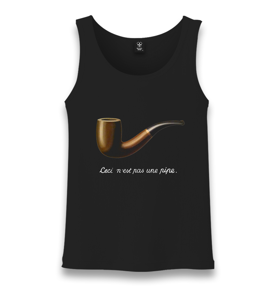 C'est ne pas Une Pipe Unisex Black Tank Top - Premium  from W.E.N.S. WIND - Just 6490! Shop now at W.E.N.S. WIND
