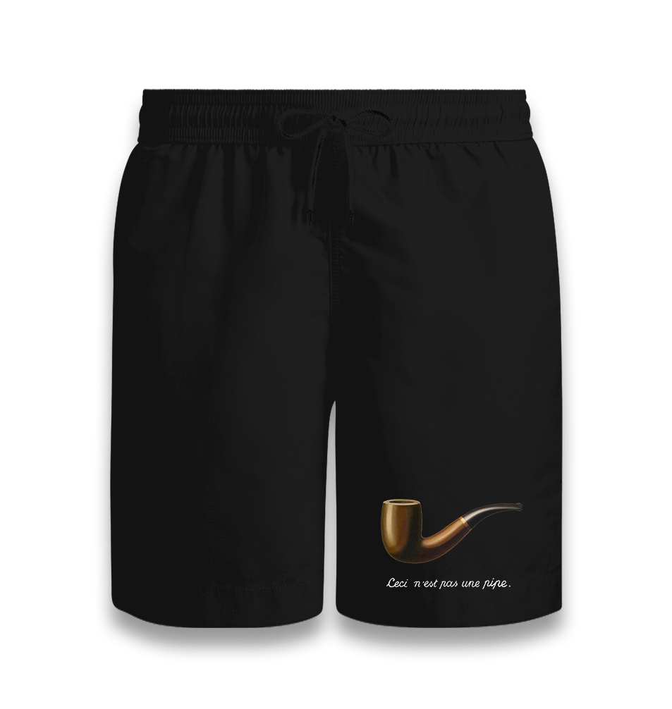 C'est ne pas Une Pipe Black Shorts - Premium  from W.E.N.S. WIND - Just 7990! Shop now at W.E.N.S. WIND