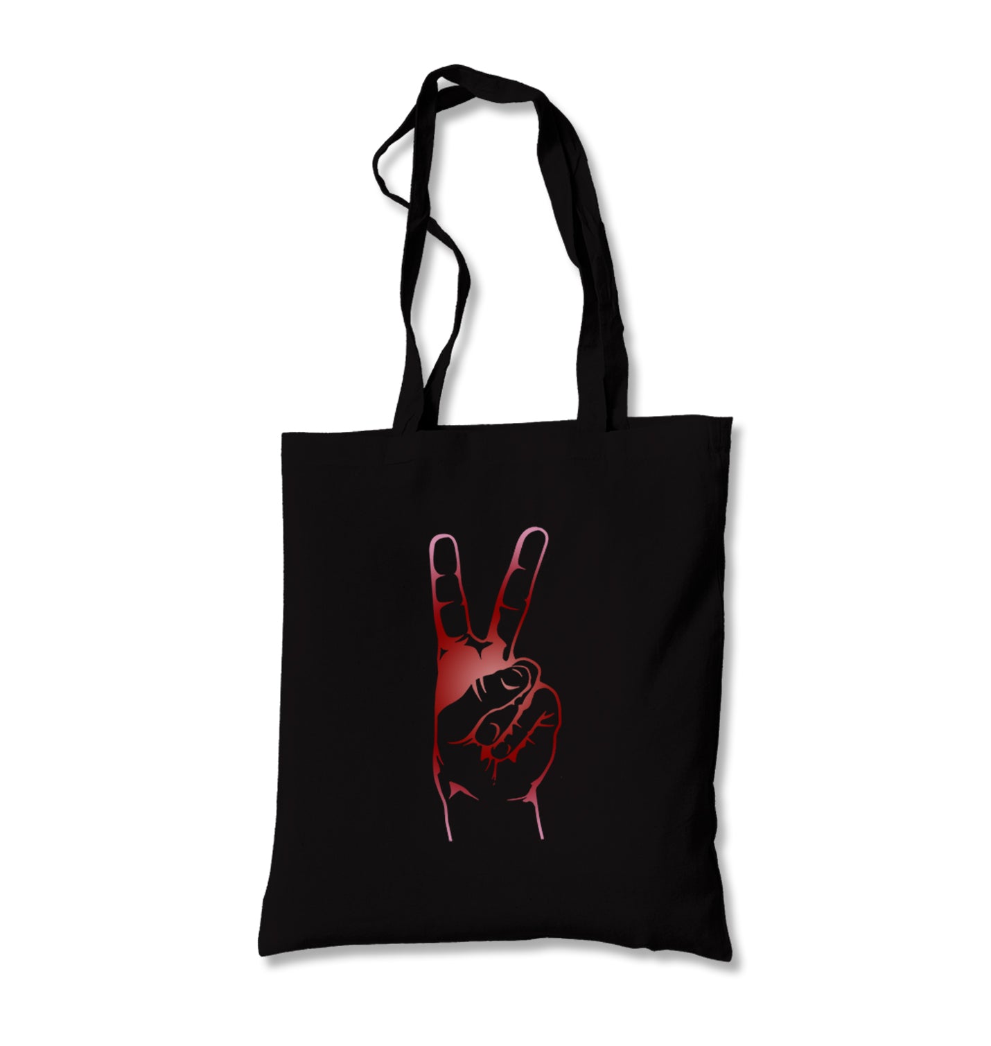 Victory Sign Canvas Totebag - Premium  from Wenswind - Just 4990! Shop now at W.E.N.S. WIND
