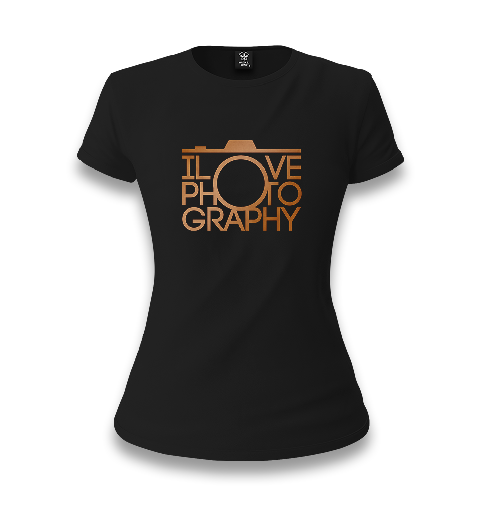 l Love Photography Women's Black T-shirt - Premium  from W.E.N.S. WIND - Just 6490! Shop now at W.E.N.S. WIND
