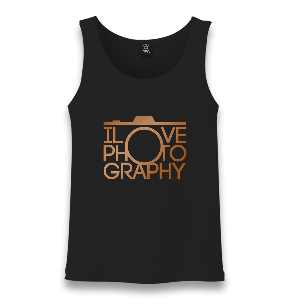 l Love Photography Unisex Black Tank Top - Premium  from W.E.N.S. WIND - Just 6490! Shop now at W.E.N.S. WIND