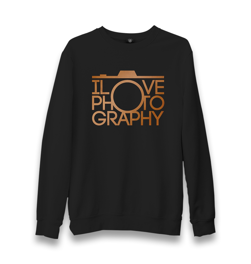 l Love Photography Unisex Black Sweatshirt - Premium  from W.E.N.S. WIND - Just 10990! Shop now at W.E.N.S. WIND