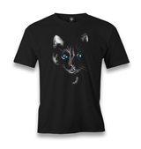 Cat in Blue Men's Black Tshirt - Premium  from W.E.N.S. WIND - Just 6490! Shop now at W.E.N.S. WIND