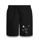 Cat in Blue Black Shorts - Premium  from W.E.N.S. WIND - Just 7990! Shop now at W.E.N.S. WIND