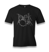 Drummer - Drums Men's Black Tshirt - Premium  from W.E.N.S. WIND - Just 6490! Shop now at W.E.N.S. WIND