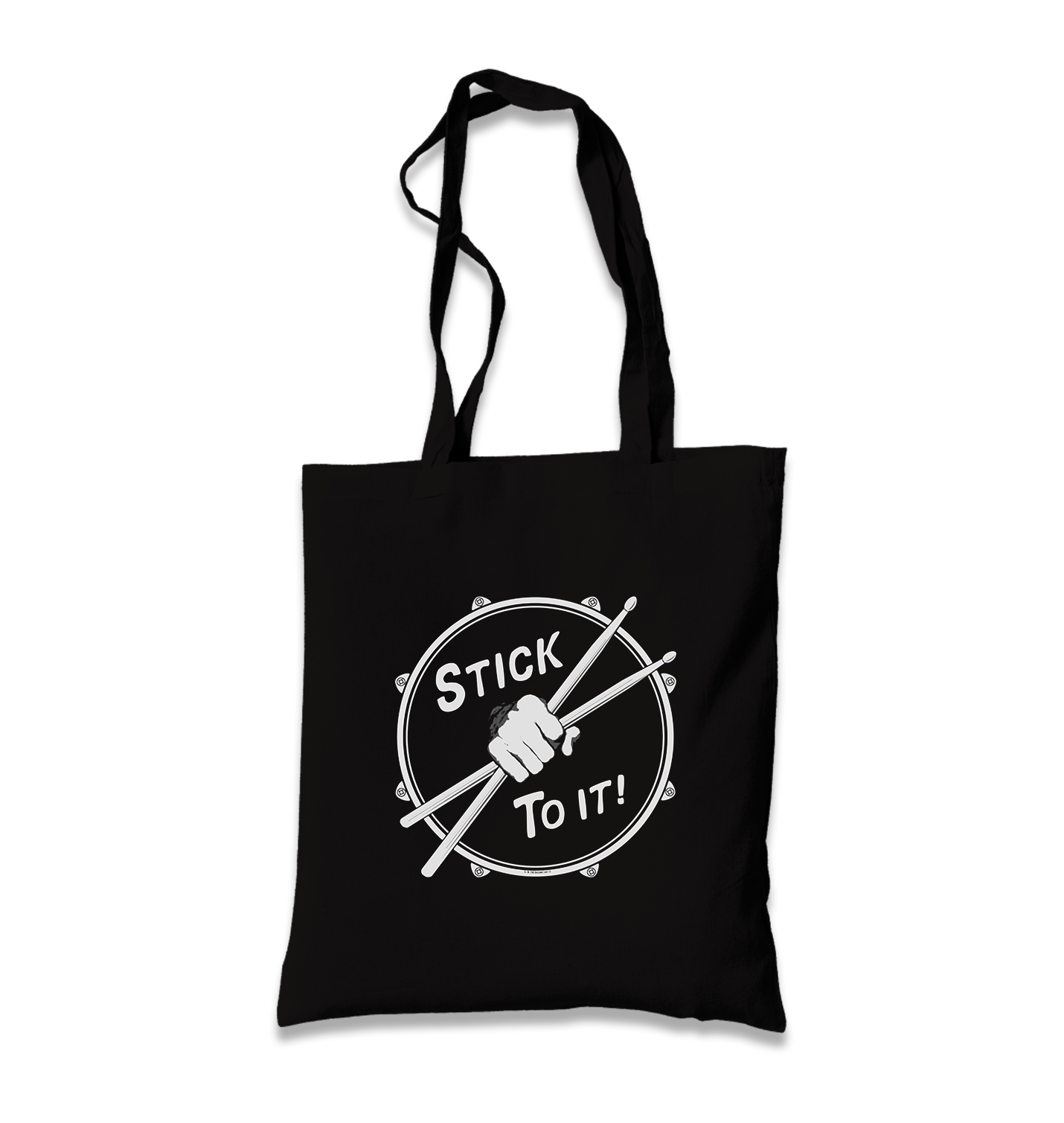 Drummer - Stick To It Black Canvas Totebag - Premium  from W.E.N.S. WIND - Just 4990! Shop now at W.E.N.S. WIND