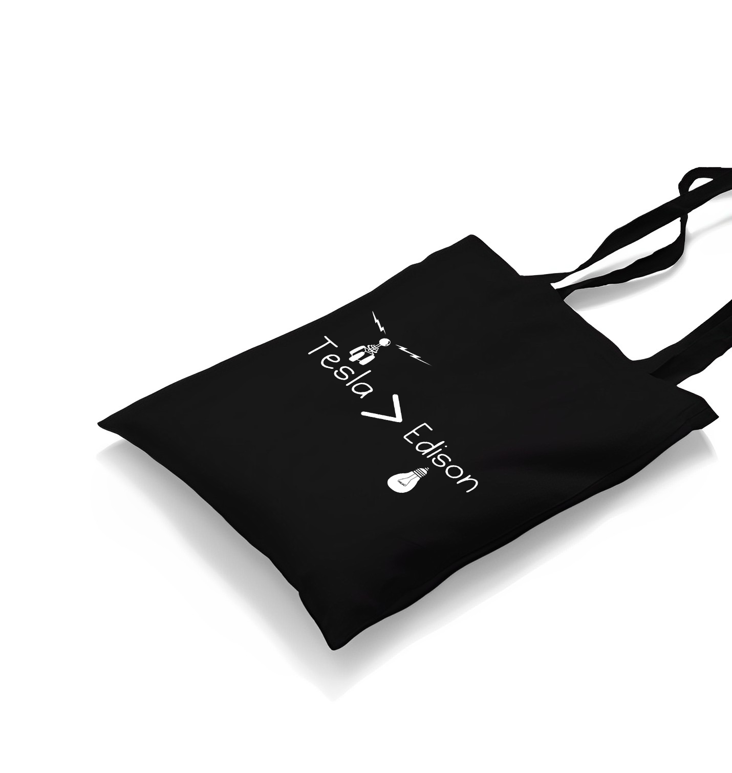 Tesla > Edison Canvas Totebag - Premium  from Wenswind - Just 4990! Shop now at W.E.N.S. WIND