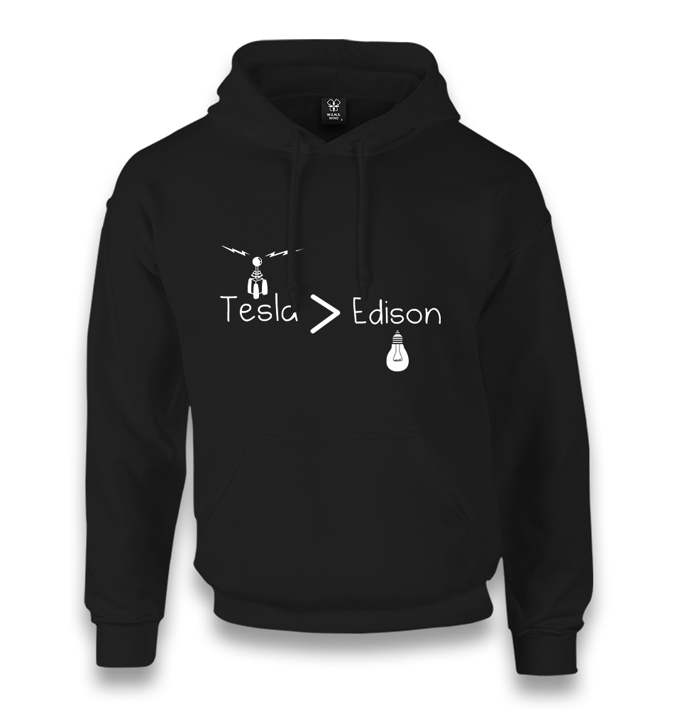 Tesla > Edison Unisex Black Hoodie - Premium  from W.E.N.S. WIND - Just 11990! Shop now at W.E.N.S. WIND