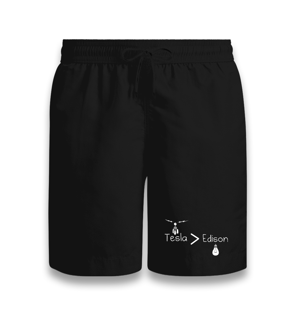 Tesla > Edison Black Shorts - Premium  from W.E.N.S. WIND - Just 7990! Shop now at W.E.N.S. WIND