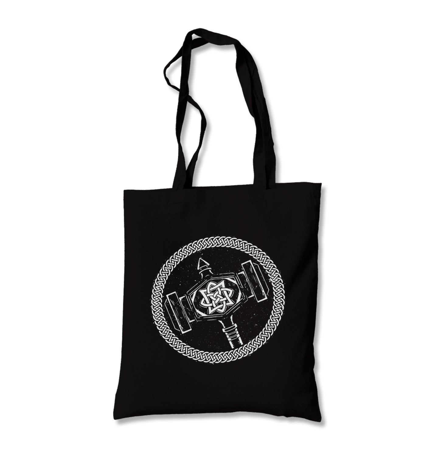 Viking Hammer Logo Canvas Totebag - Premium  from Wenswind - Just 4990! Shop now at W.E.N.S. WIND