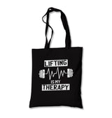 Bodybuilding Lifting is My Theraphy Canvas Totebag - Premium  from Wenswind - Just 4990! Shop now at W.E.N.S. WIND