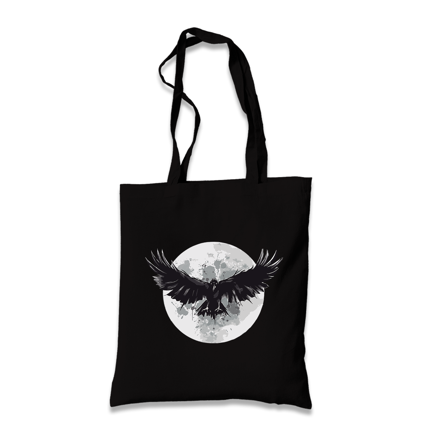 Raven Bird Wings and Moon Canvas Totebag - Premium  from Wenswind - Just 4990! Shop now at W.E.N.S. WIND