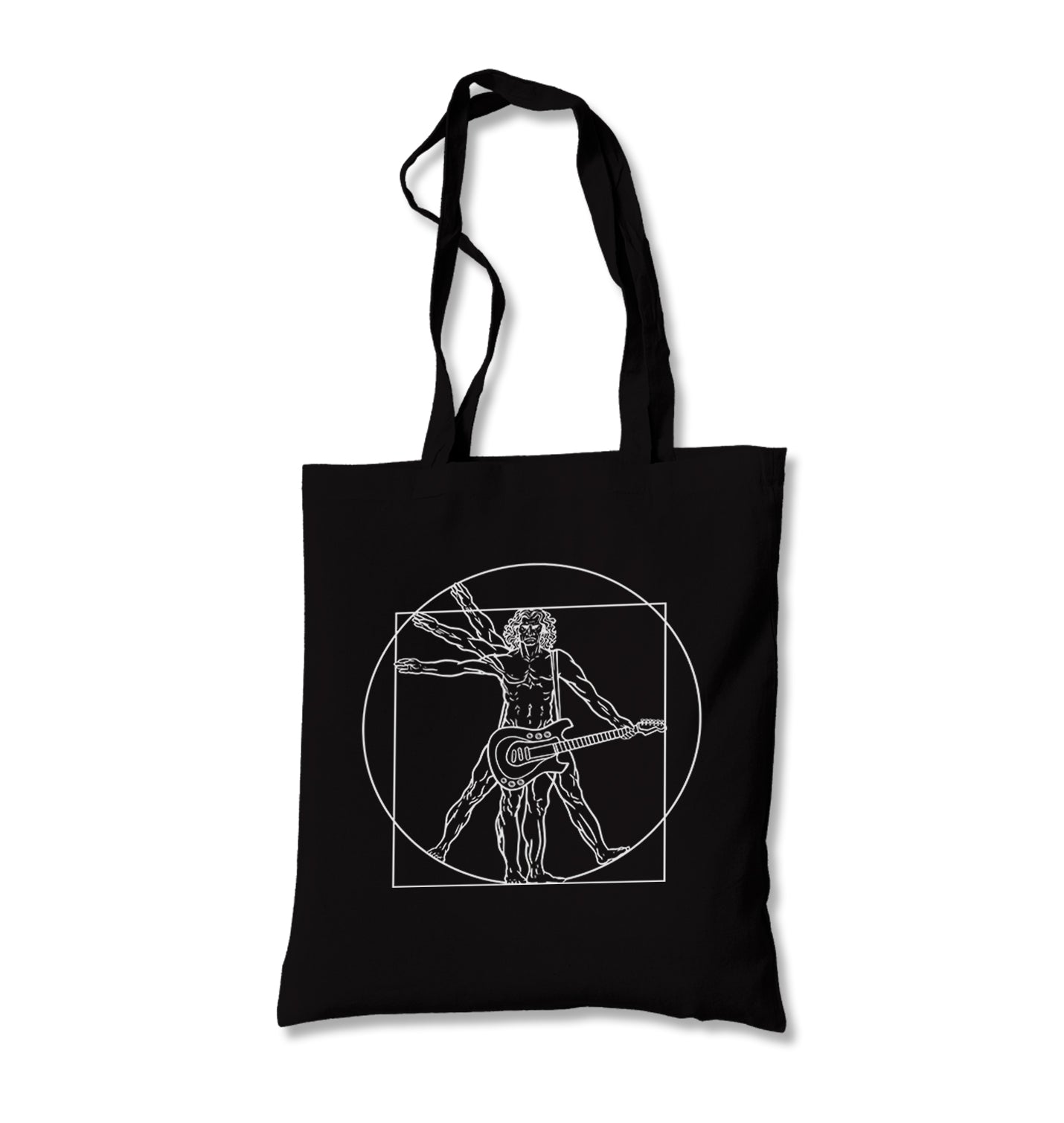 Da Vinci Playing Guitar Canvas Totebag - Premium  from Wenswind - Just 4990! Shop now at W.E.N.S. WIND