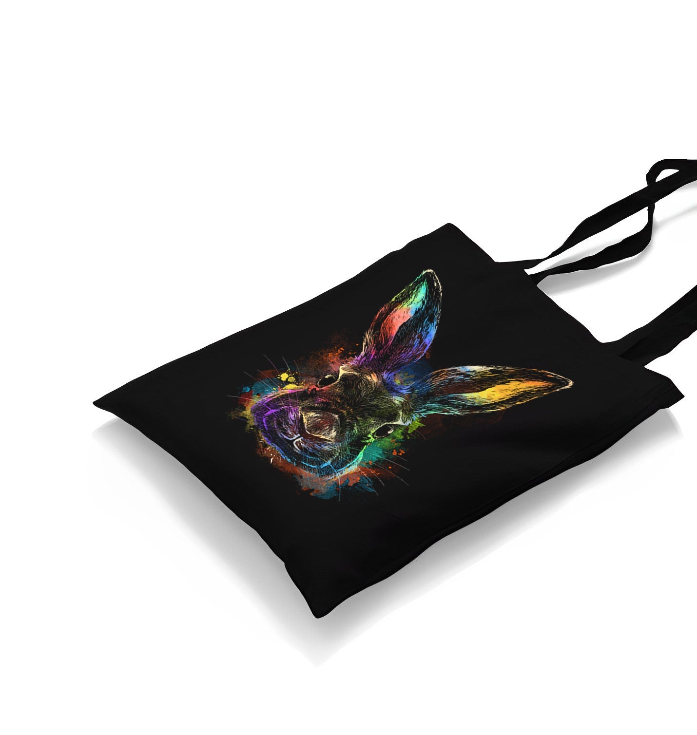 Colorful Bunny Rabbit Canvas Totebag - Premium  from Wenswind - Just 4990! Shop now at W.E.N.S. WIND