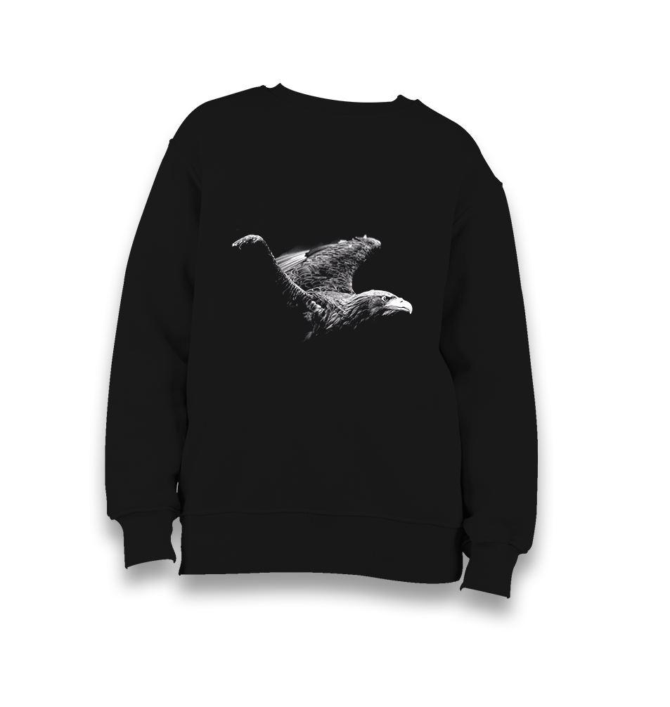 Eagles Fly High Kid's Black Sweatshirt - Premium  from W.E.N.S. WIND - Just 7990! Shop now at W.E.N.S. WIND