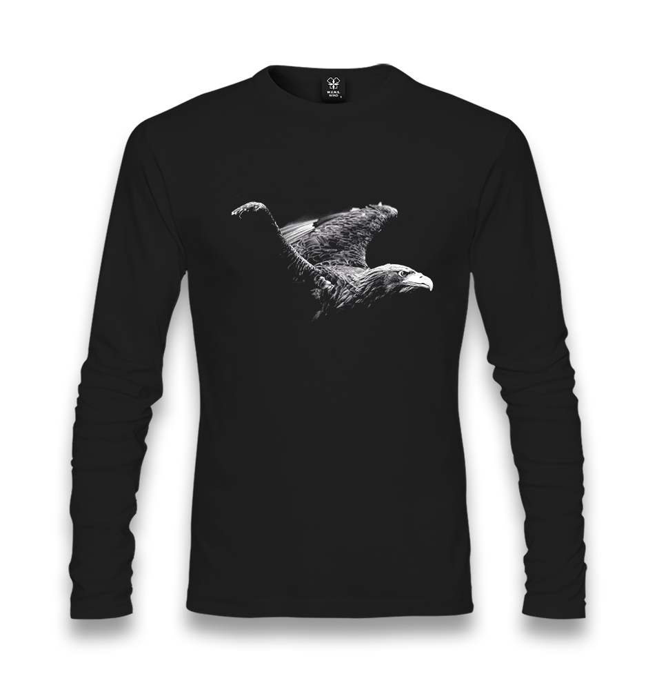 Eagles Fly High Unisex Black Longsleeve - Premium  from W.E.N.S. WIND - Just 7990! Shop now at W.E.N.S. WIND