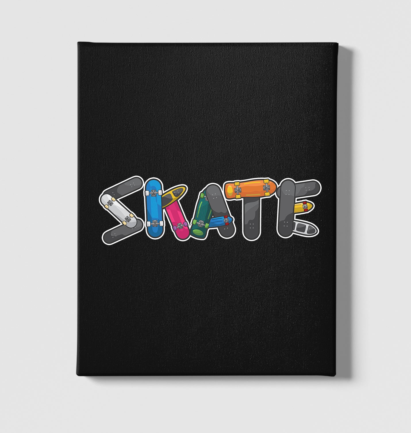 Skate Boards Logo Black Canvas Wall Art 35x40cm - Premium  from W.E.N.S. WIND - Just 7990! Shop now at W.E.N.S. WIND