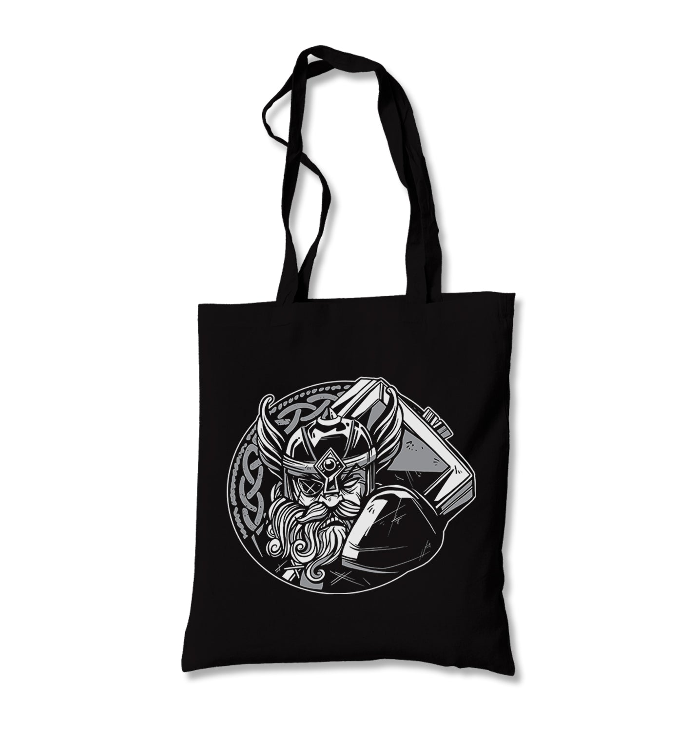 Viking Warrior with Eye Patch Canvas Totebag - Premium  from Wenswind - Just 4990! Shop now at W.E.N.S. WIND