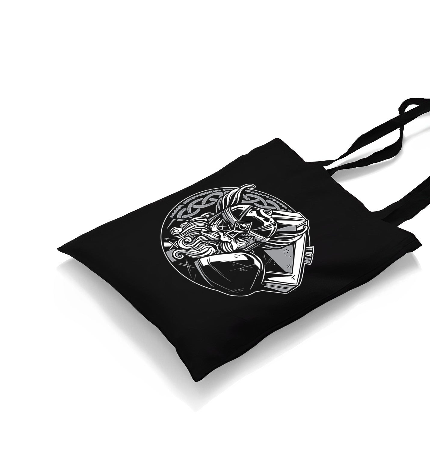 Viking Warrior with Eye Patch Canvas Totebag - Premium  from Wenswind - Just 4990! Shop now at W.E.N.S. WIND