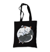 Yin Yang Cats Canvas Totebag - Premium  from Wenswind - Just 4990! Shop now at W.E.N.S. WIND