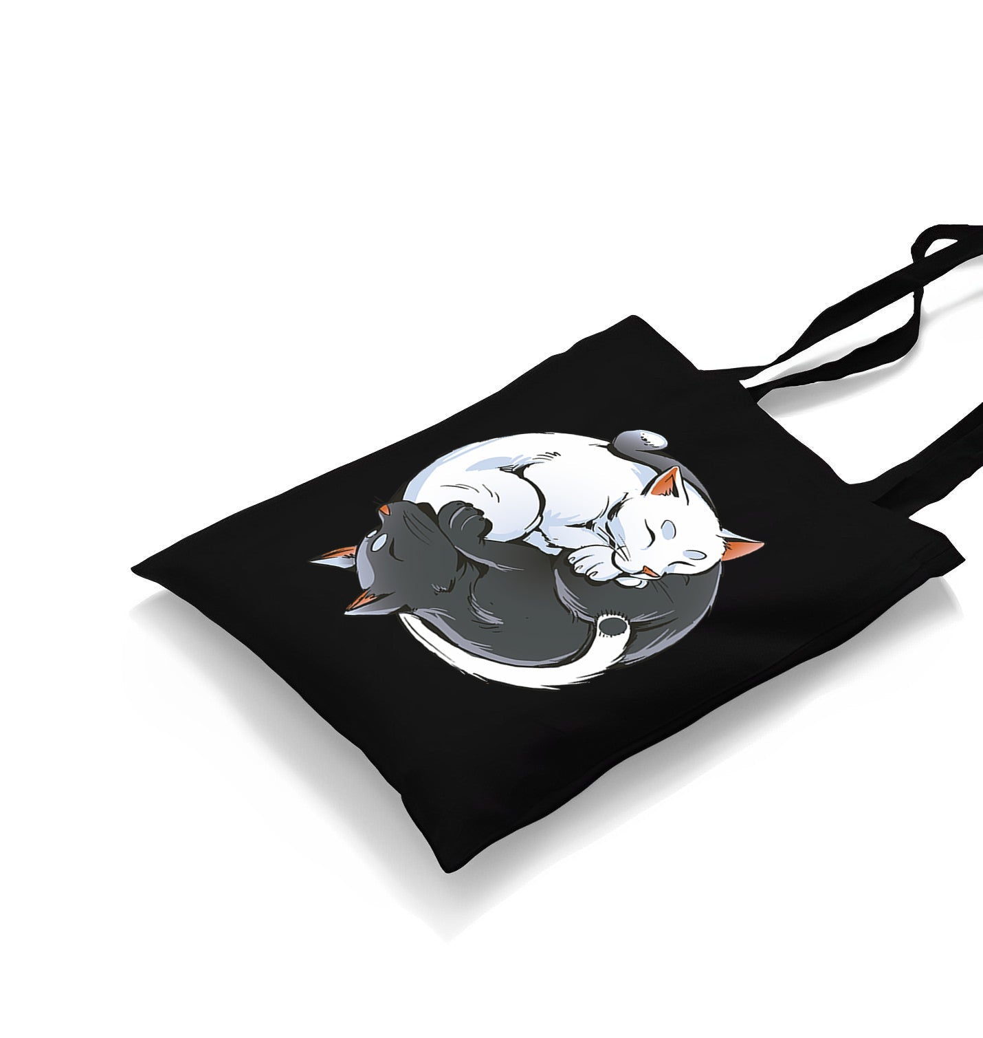 Yin Yang Cats Canvas Totebag - Premium  from Wenswind - Just 4990! Shop now at W.E.N.S. WIND