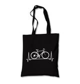 Bicycle on the Heartline Canvas Totebag - Premium  from Wenswind - Just 4990! Shop now at W.E.N.S. WIND