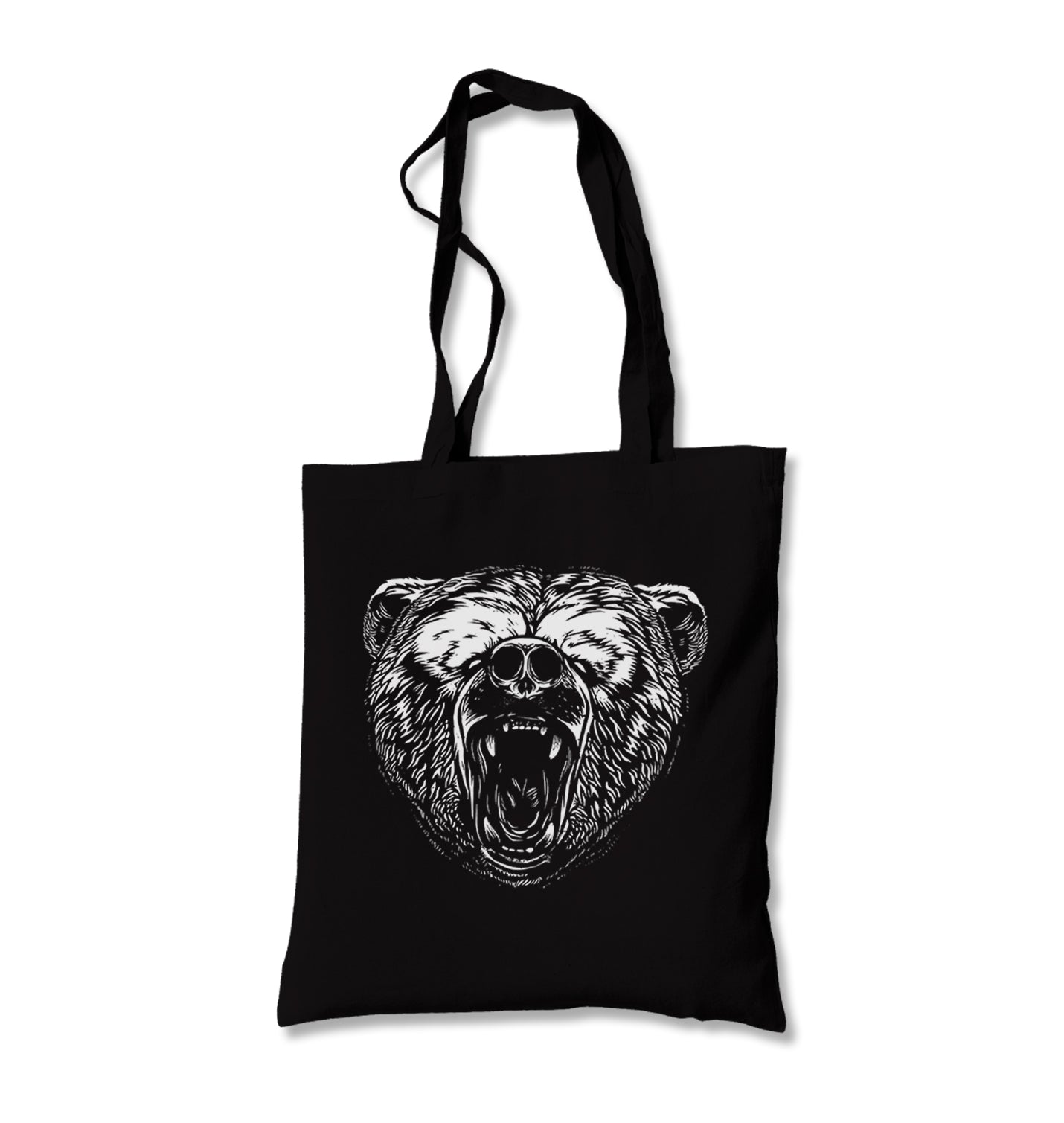 Realistic Wild Bear Roaring Canvas Totebag - Premium  from Wenswind - Just 4990! Shop now at W.E.N.S. WIND