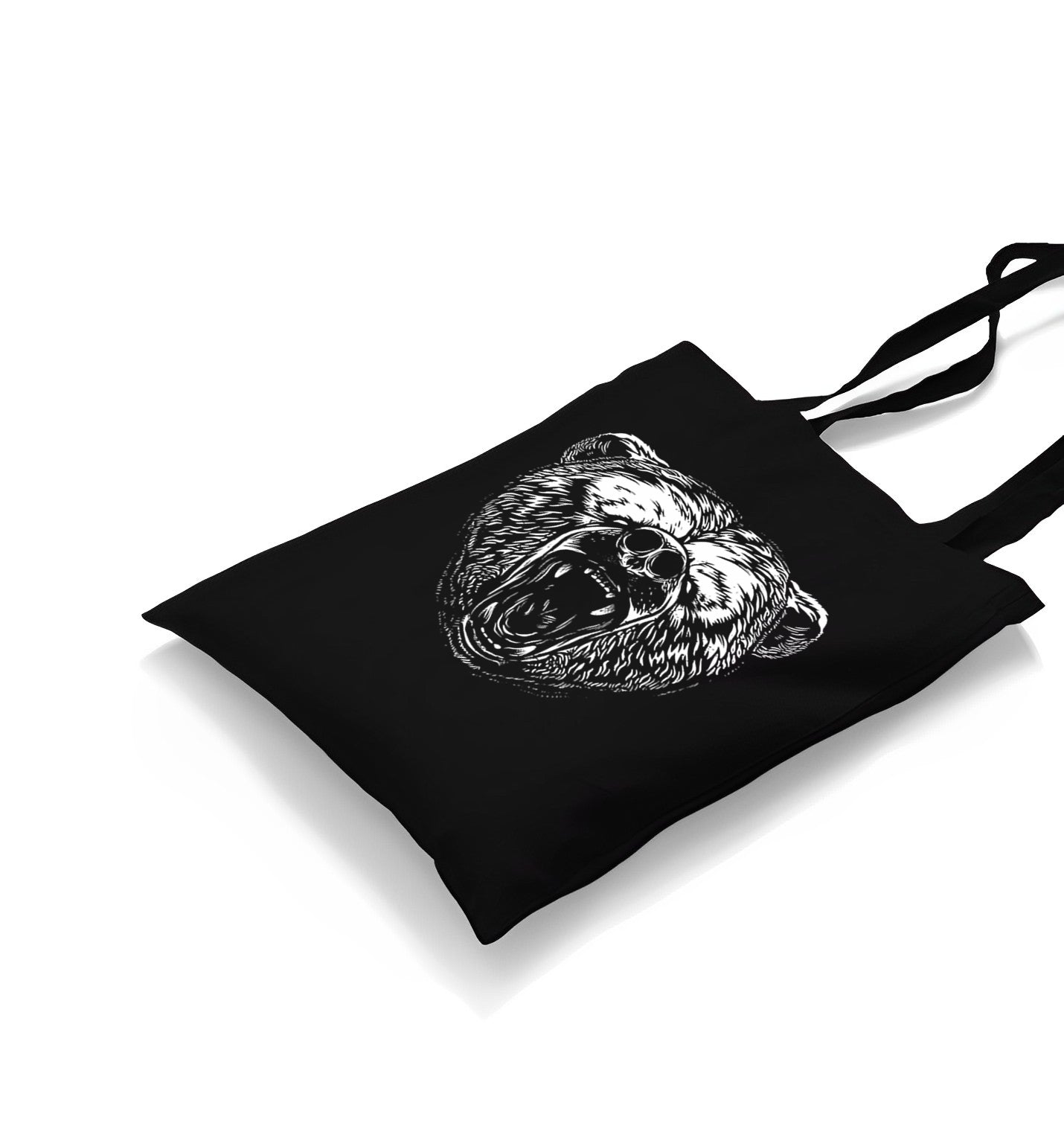 Realistic Wild Bear Roaring Canvas Totebag - Premium  from Wenswind - Just 4990! Shop now at W.E.N.S. WIND