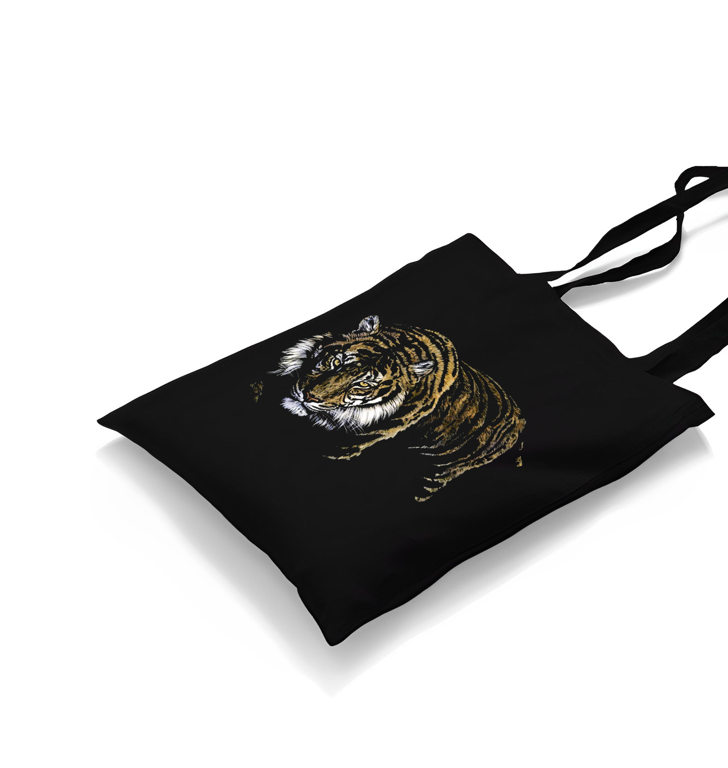 Tiger IV Black Canvas Totebag - Premium  from W.E.N.S. WIND - Just 4990! Shop now at W.E.N.S. WIND