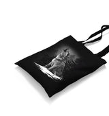 Wolf Howling at the Moon Realistic Canvas Totebag - Premium  from Wenswind - Just 4990! Shop now at W.E.N.S. WIND