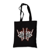 Skeleton Hands Rock Sign Canvas Totebag - Premium  from Wenswind - Just 4990! Shop now at W.E.N.S. WIND
