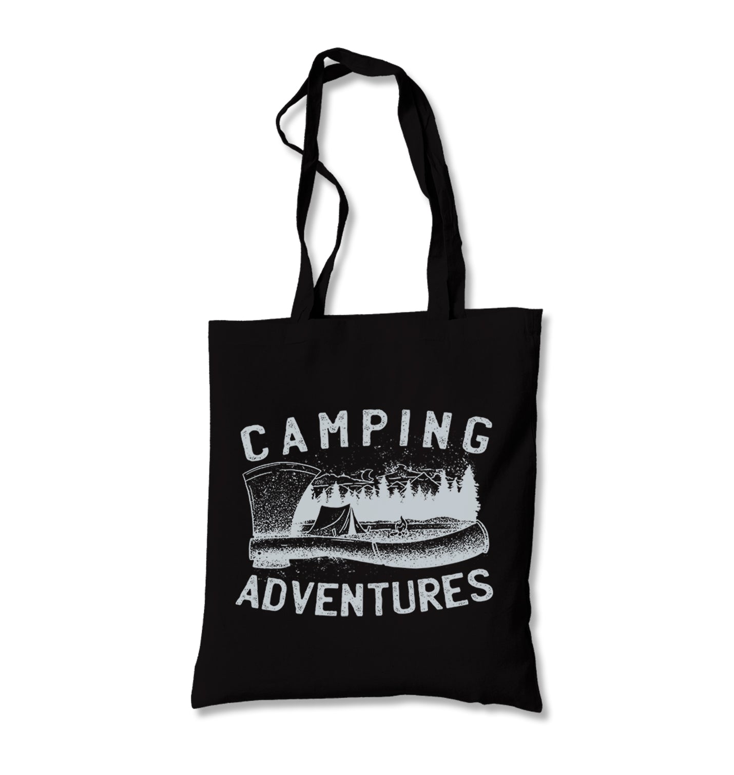 Camping Adventure Axe and Tent Canvas Totebag - Premium  from Wenswind - Just 4990! Shop now at W.E.N.S. WIND