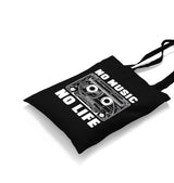 No Music No Life Cassette Tape Canvas Totebag - Premium  from Wenswind - Just 4990! Shop now at W.E.N.S. WIND