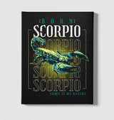 Born Scorpio Black Canvas Wall Art 35x40cm - Premium  from W.E.N.S. WIND - Just 7990! Shop now at W.E.N.S. WIND