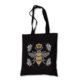 Queen Bee and Leaves Canvas Totebag - Premium  from Wenswind - Just 4990! Shop now at W.E.N.S. WIND