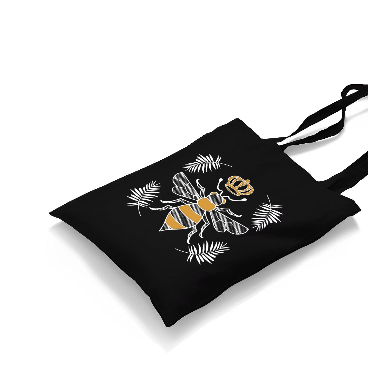 Queen Bee and Leaves Canvas Totebag - Premium  from Wenswind - Just 4990! Shop now at W.E.N.S. WIND