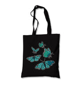 Turquoise Butterflies Canvas Totebag - Premium  from Wenswind - Just 4990! Shop now at W.E.N.S. WIND