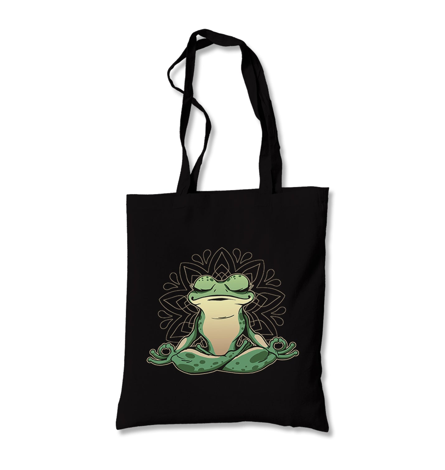 Meditating Frog Canvas Totebag - Premium  from Wenswind - Just 4990! Shop now at W.E.N.S. WIND