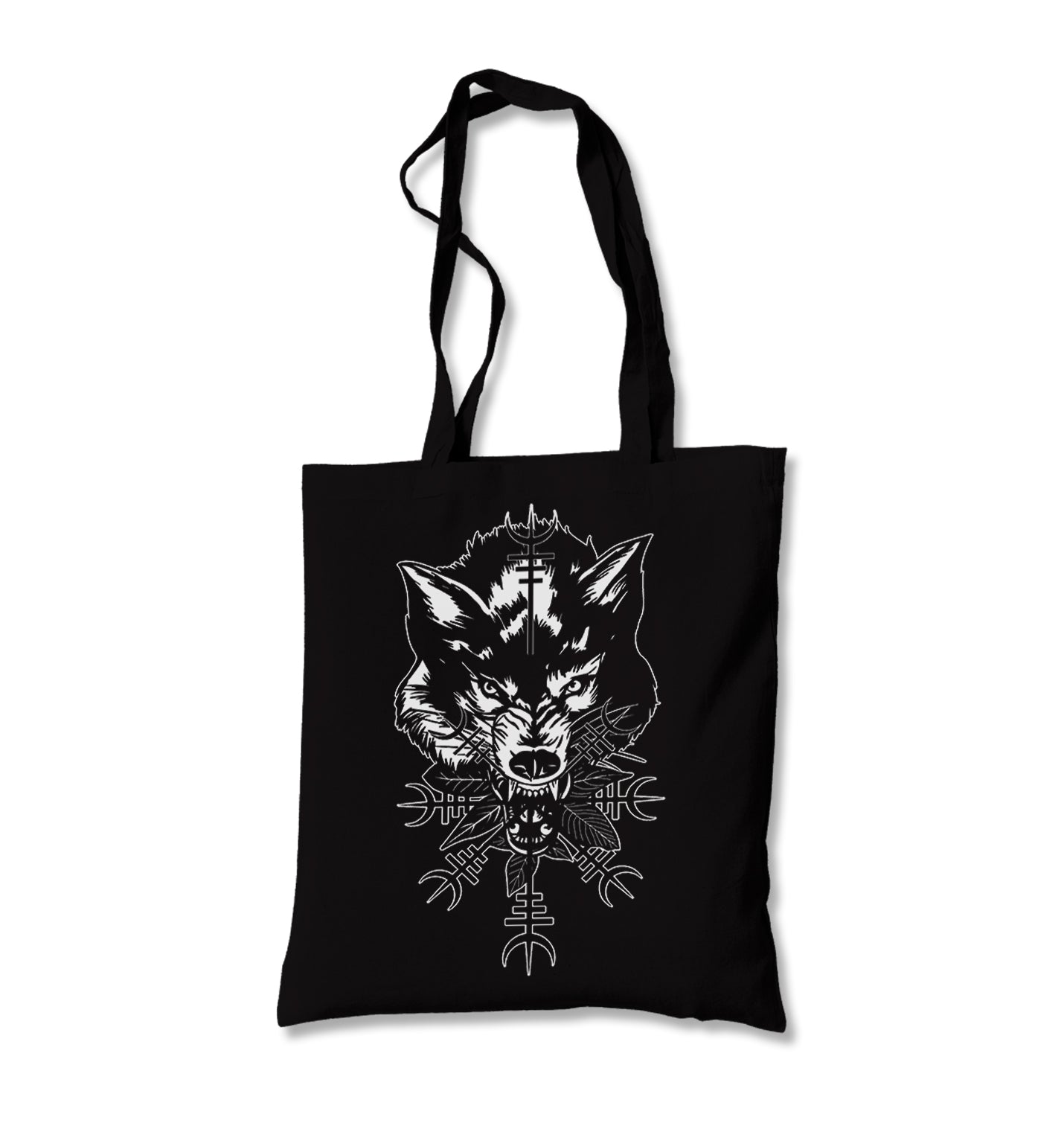 Wild Wolf Head Over a Desing Canvas Totebag - Premium  from Wenswind - Just 4990! Shop now at W.E.N.S. WIND