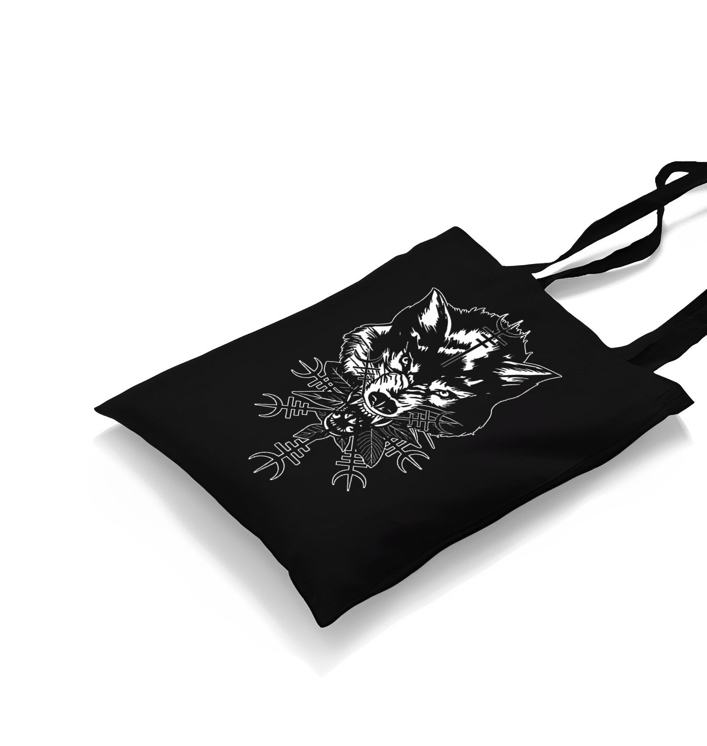 Wild Wolf Head Over a Desing Canvas Totebag - Premium  from Wenswind - Just 4990! Shop now at W.E.N.S. WIND