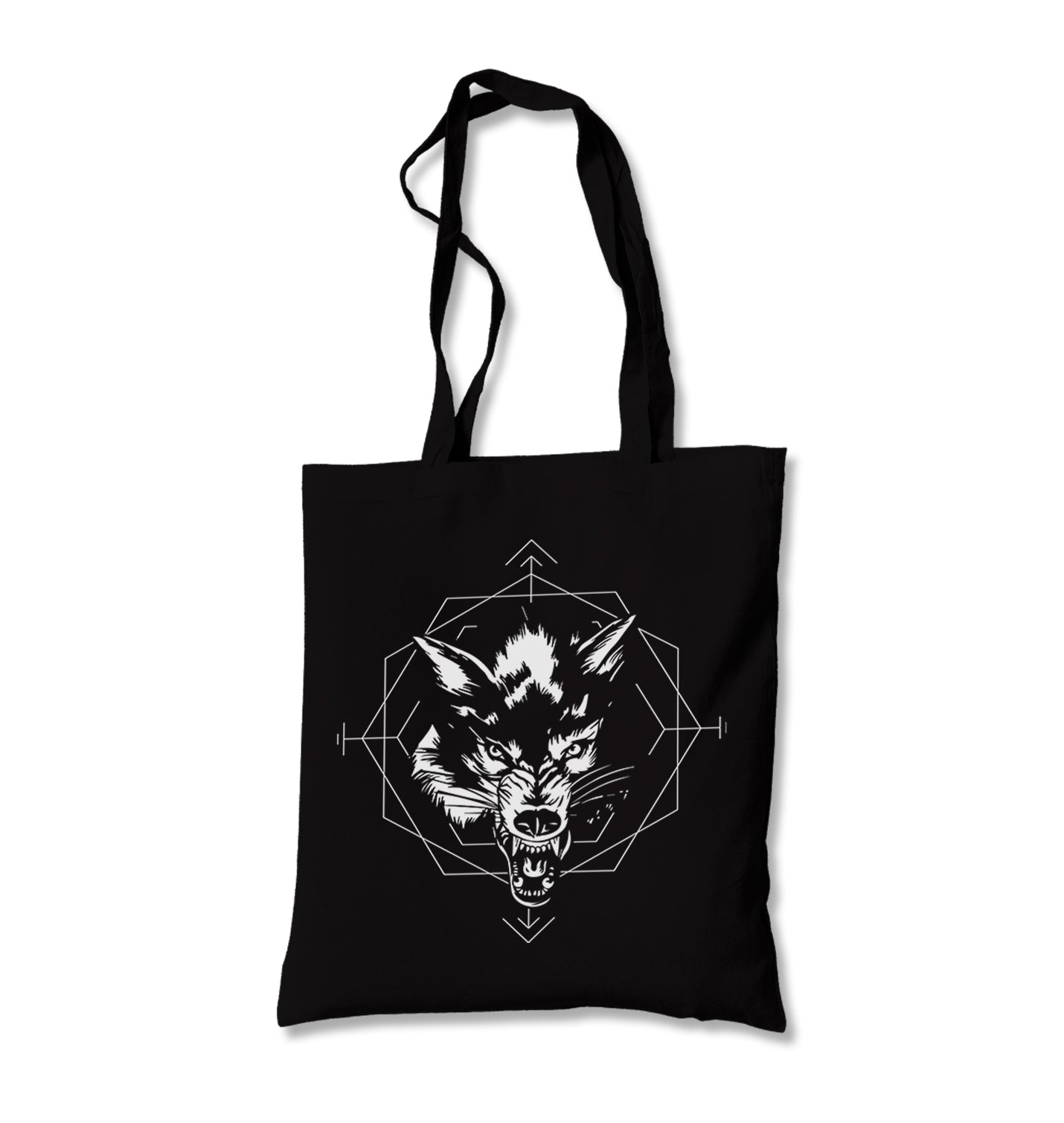 Wild Wolf Head in an Octagon Canvas Totebag - Premium  from Wenswind - Just 4990! Shop now at W.E.N.S. WIND