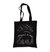 Baby and Parent Bear in the Lake Canvas Totebag - Premium  from Wenswind - Just 4990! Shop now at W.E.N.S. WIND